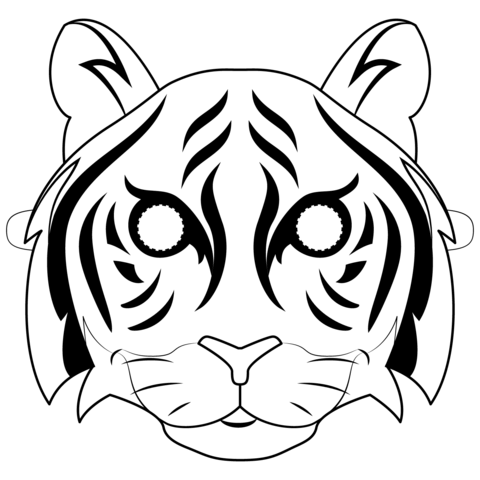 Tiger Mask Coloring Page